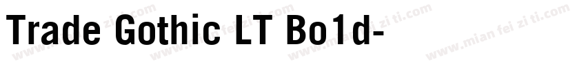 Trade Gothic LT Bo1d字体转换